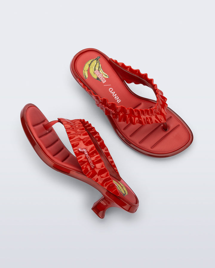 Melissa Thong Kitten Heel + Ganni